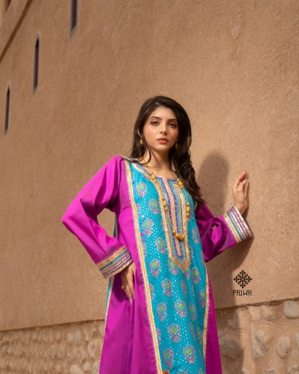 Omani dress Dec01-25 blue/purple pink